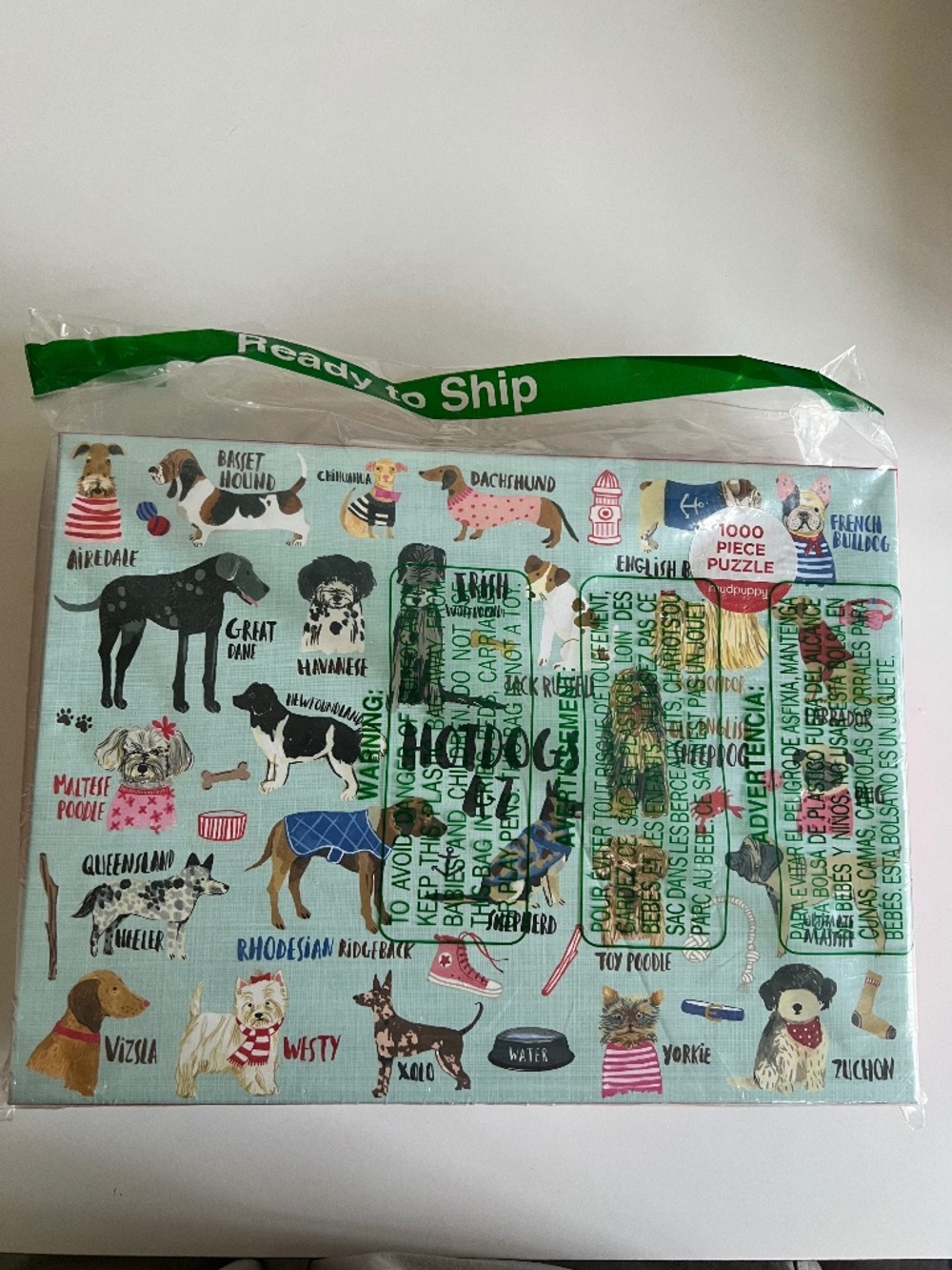 Mudpuppy "Hot Dogs A-Z" 1000 Piece Jigsaw Puzzle